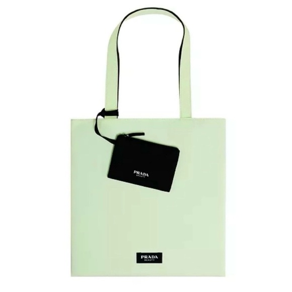 Prada Mint Green and Black REVERSABLE Tote Bag and Prada glasses/sunglasses case - Picture 4 of 8